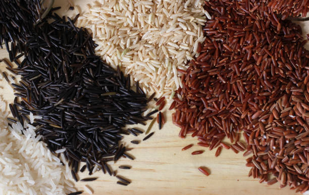 istock Jasmine Rice, Black Wild Rice, Brown Rice, Himalayan Red, Brown and Arborio White 1336361208