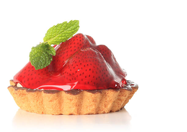 Strawberry fruit tart stock photo