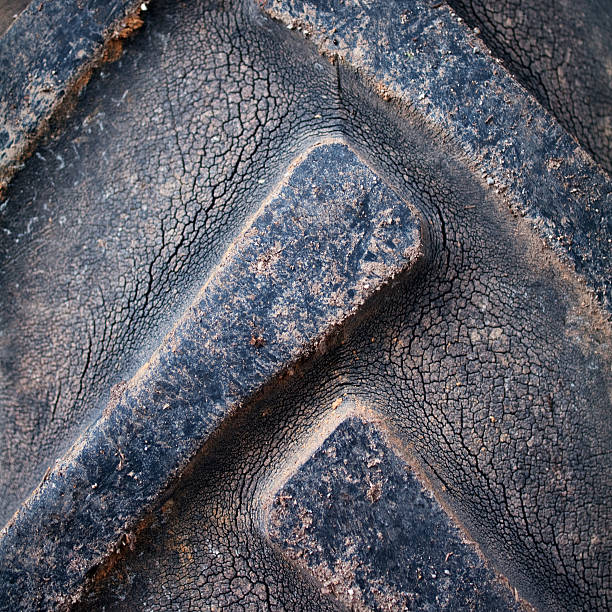 istock Closeup texture of dirty tractor tyres 133636326