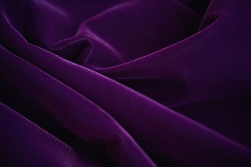 Purple Background of Luxurious Velvet Fabric