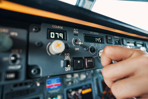 istock Experienced airline captain getting ready for the take-off 1336369854