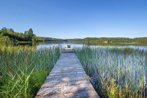 A panoramic view of Store Mosse National Park in Småland, Sweden.