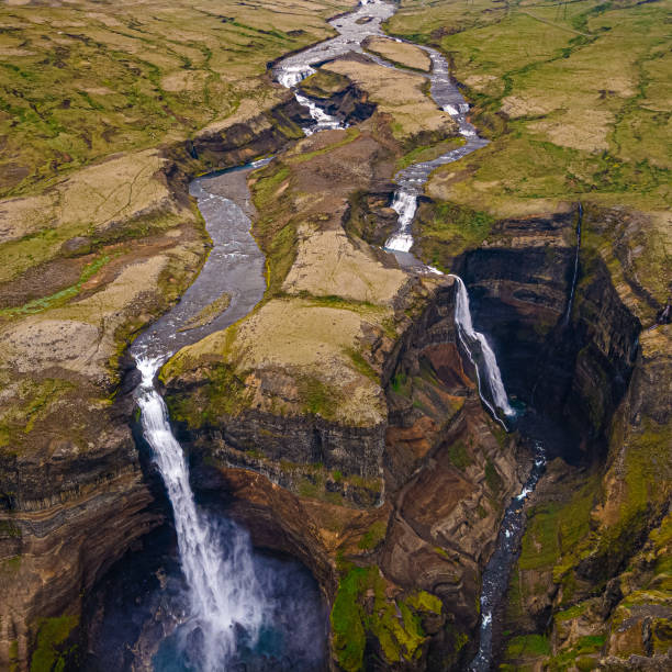 istock Haifoss and Granni waterfalls (Iceland) 1336375065
