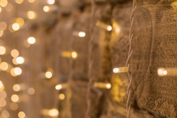 istock Glowing garland in the dark. Celebration atmosphere. 1336378797