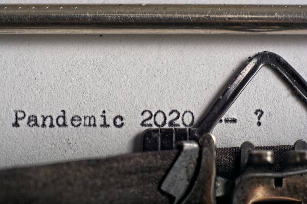 istock Pandemic 2020 concept with words ‘Pandemic  2020-?’ typed on mechanical typewriter 1336381177
