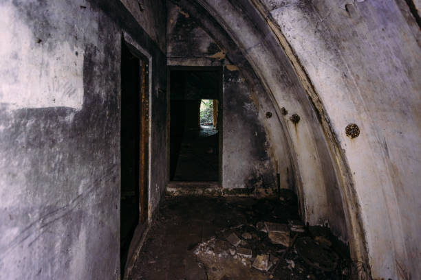 istock Abandoned underground depot in Soviet military base 1336382343