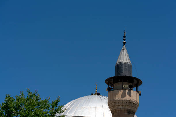 istock Old style minaret in front of blue sky in Turkey 1336387185
