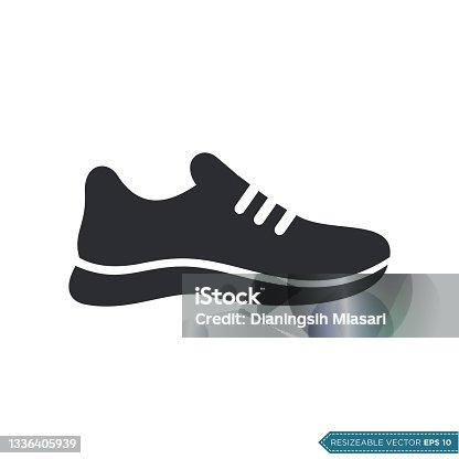 istock Casual Sporty Shoe Icon Vector Template Flat Design 1336405939