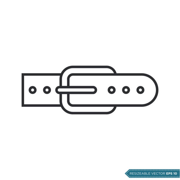 illustrations, cliparts, dessins animés et icônes de icône de ceinture vector template flat design - buckle