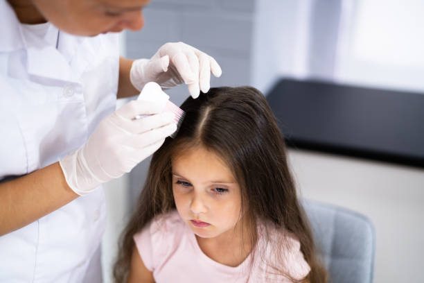 istock Child Doctor Checking Head Hair 1336413787