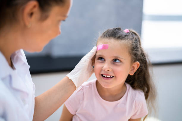 istock Applying Band Aid To Children Wound 1336413840