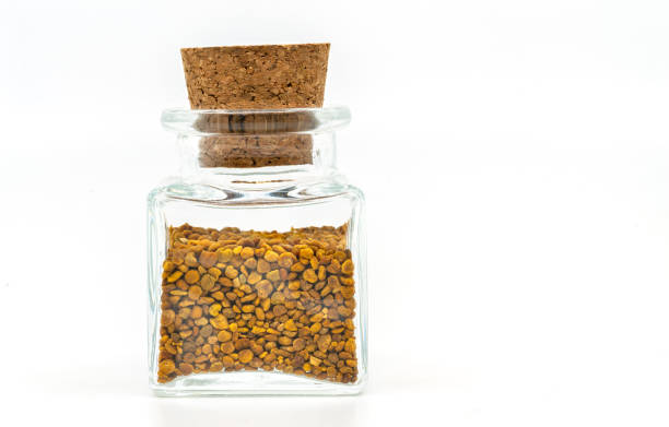 istock Close up bee pollen or flower pollen in a cleared glass container 1336415447