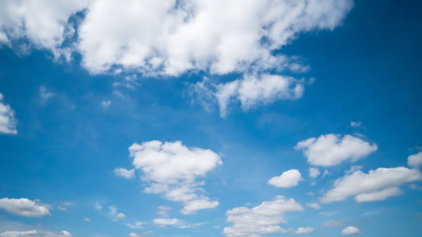 istock Panoramic view of clear blue sky and clouds, clouds with background. 1336415711