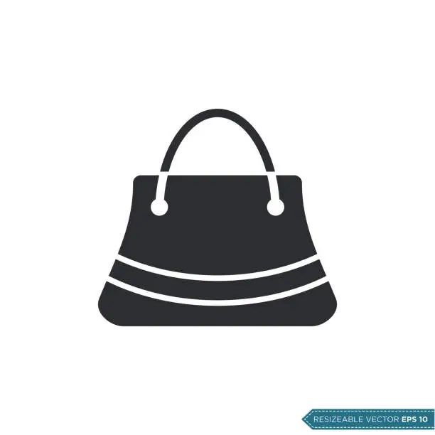 Vector illustration of Women Bag Icon Vector Template Flat Design
