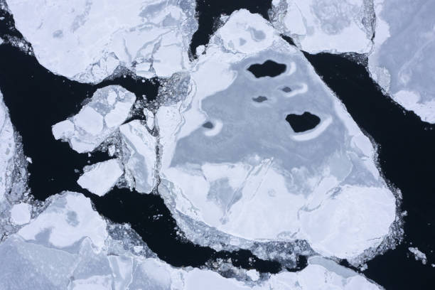 istock Ice field shot from the top. 1336418227