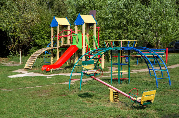 istock Children's playground for outdoor activities. 1336423826