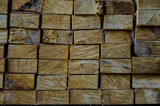 stack of fir planks background