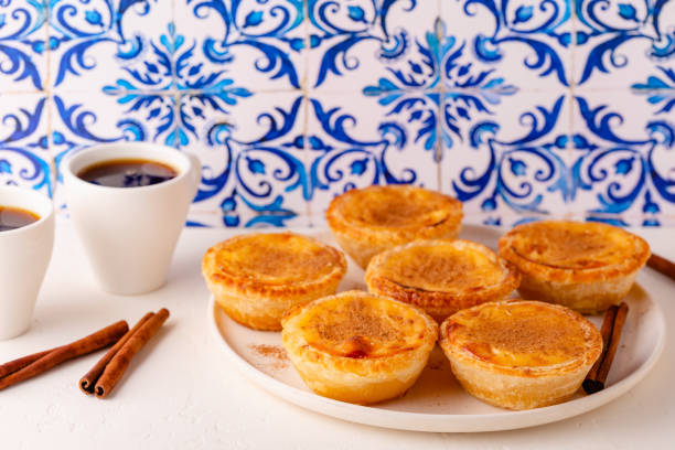 istock Egg tart, traditional Portuguese dessert 1336426555