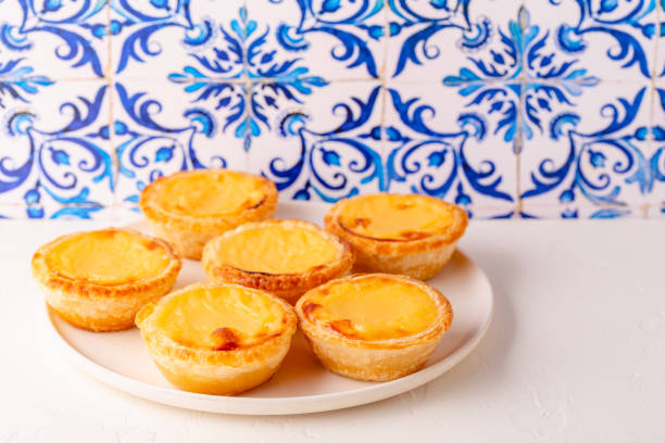 istock Egg tart, traditional Portuguese dessert 1336426626