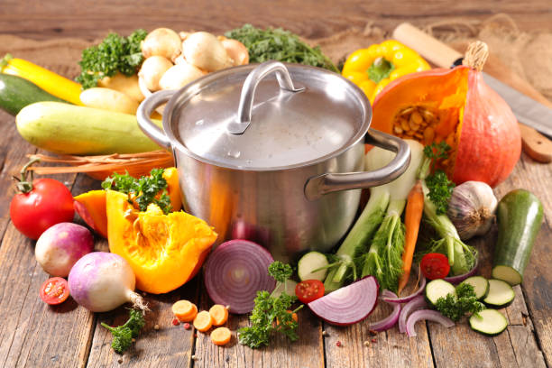istock various organic vegetables ingredients and cooking pot 1336434338