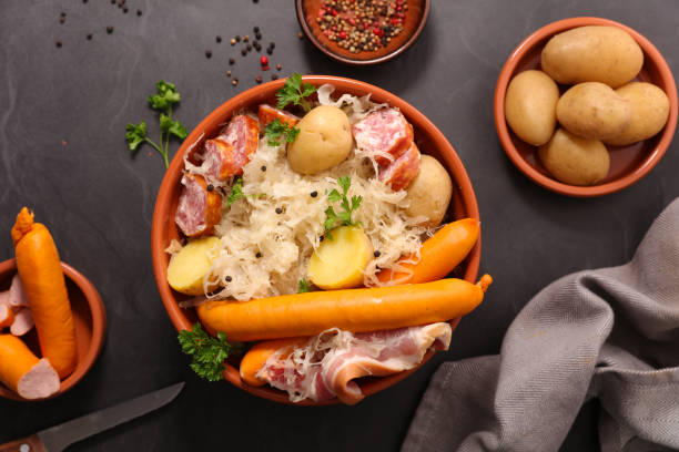 istock sauerkraut- cabbage,  potato and sausage 1336434567