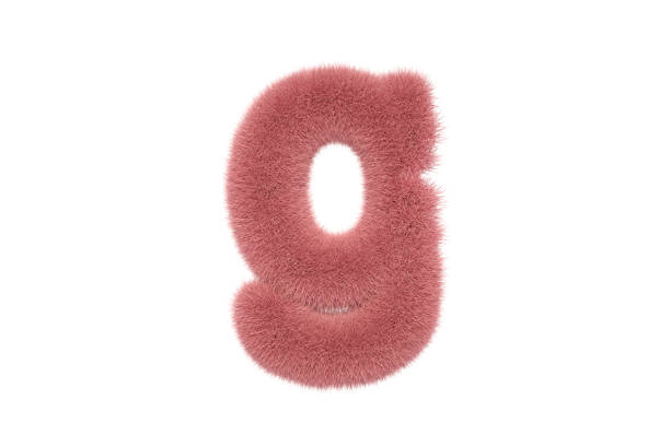 istock Letter G with Pink Fluffy Hairy Fur Lower case 1336439298