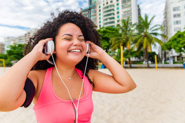istock Morning jog with music and smile 1336446753