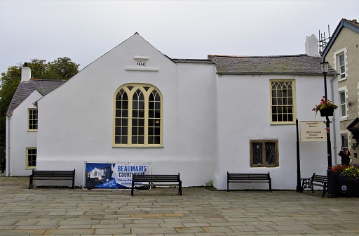 Beaumaris has a host of places of historic interest and significance, ideal to visit whilst on staycation.  Beaumaris Courthouse, Steeple Lane, Beaumaris, Anglesey, North Wales, on Thursday, 19th August, 2021.