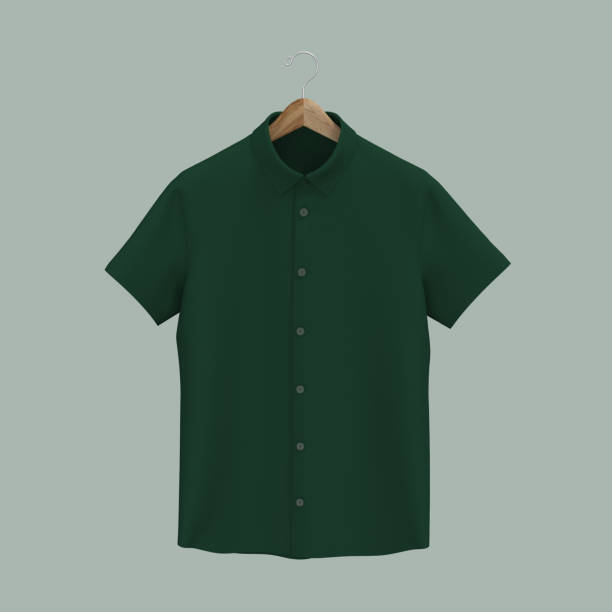 istock Short-sleeve collared shirt outfit for the office 1336448065
