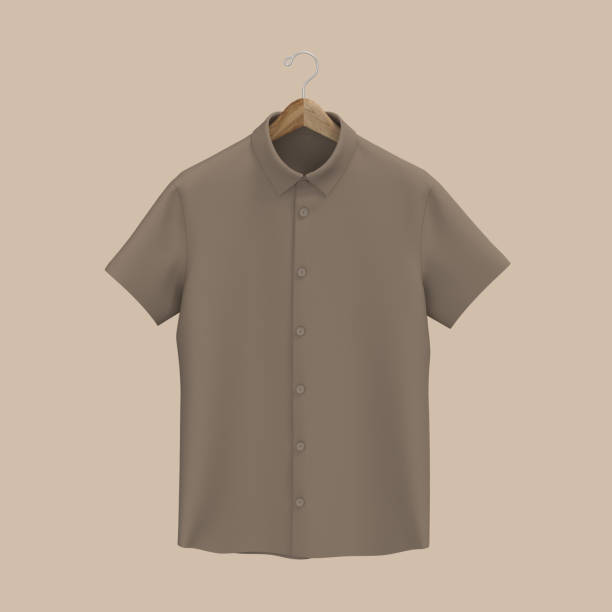 istock Short-sleeve collared shirt outfit for the office 1336448111