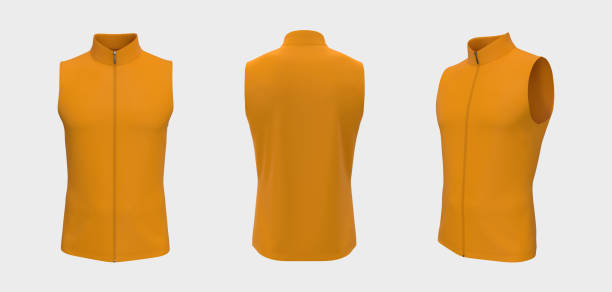 istock Sleeveless cycling jersey mockup in front, side and back 1336448954