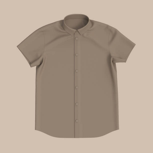 Short-sleeve collared shirt outfit for the office.
