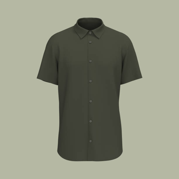istock Short-sleeve collared shirt outfit for the office 1336449135
