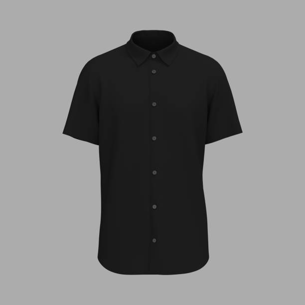 istock Short-sleeve collared shirt outfit for the office 1336449136