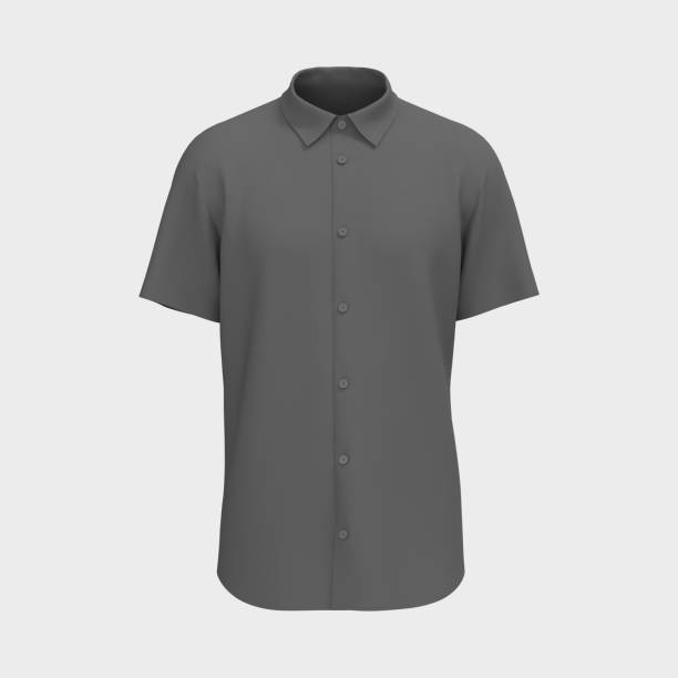 istock Short-sleeve collared shirt outfit for the office. 1336449174