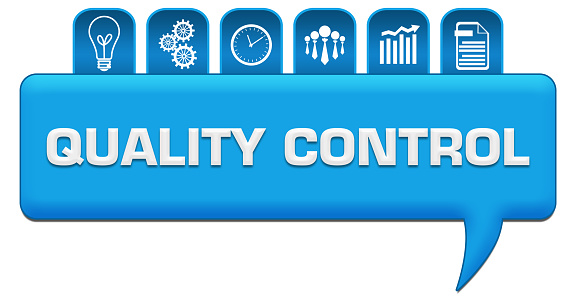 Blue Quality Control Quality Control Blue Comment With Symbols On Top Stock Illustration ...