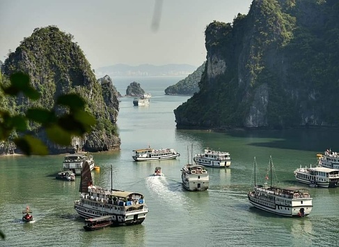 Ha Long Bay or Halong Bay (Vietnamese: Ha Long Bay), is a UNESCO World Heritage Site and popular travel destination in Quang Ninh Province, Vietnam