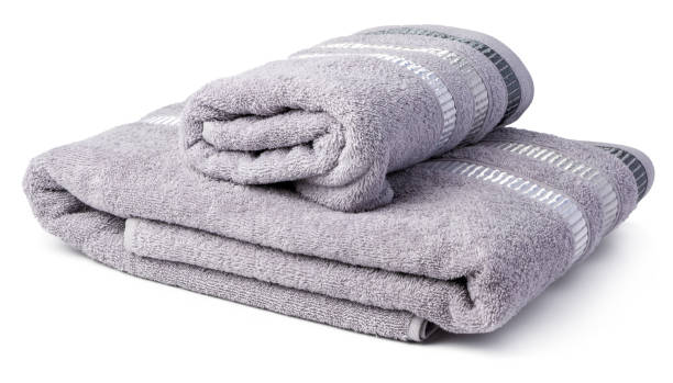 istock Bath towel isolated on white background close up 1336451971