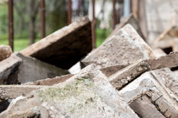 Concrete and Cement blocks. Construction waste and recycling