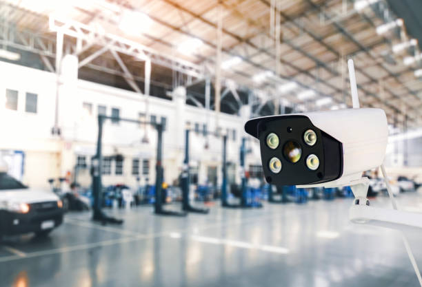 istock CCTV IP Camera wireless  in the industrial factory 1336453409