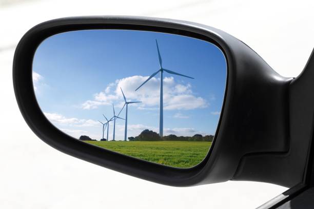 istock rearview car driving mirror electric windmills 1336454859
