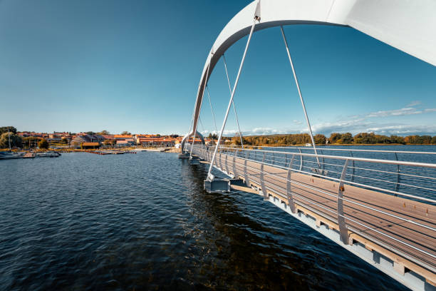 istock The Solvesborg Bridge is a 760 meter long walk and biking bridge over the Solvesborg Bay Area in Blekinge, Sweden. The bridge was opened on 25 May 2013. 1336461013