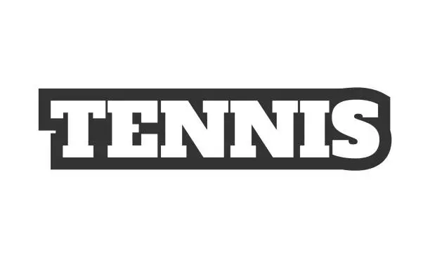 Vector illustration of The word tennis isolated on white background