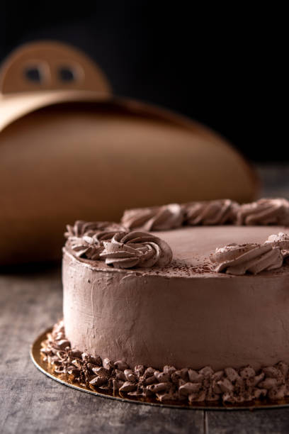 istock Piece of chocolate truffle cake 1336469024
