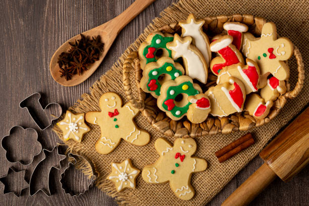 istock Various Christmas homemade gingerbread cookies. 1336473952