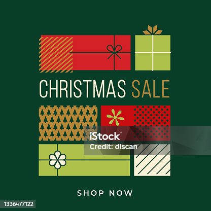 istock Christmas Sale design for advertising, banners, leaflets and flyers. 1336477122