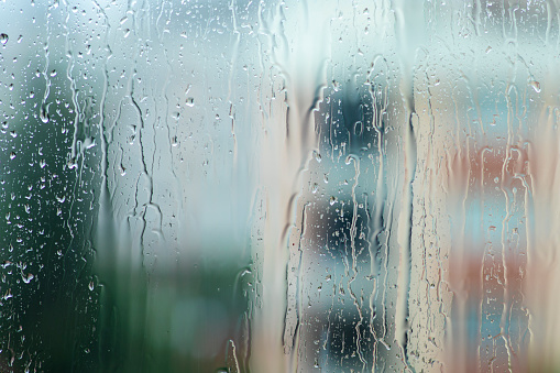 Window and water drops