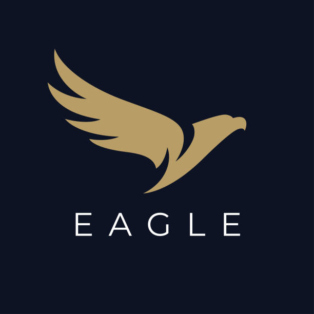 ikona aplikacji abstract flying eagle - eagles stock illustrations
