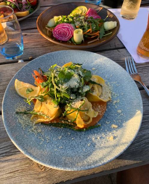 istock Crab and lobster ravioli. 1336478347