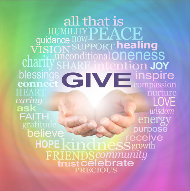 istock Words associated with GIVING word tag cloud 1336479290